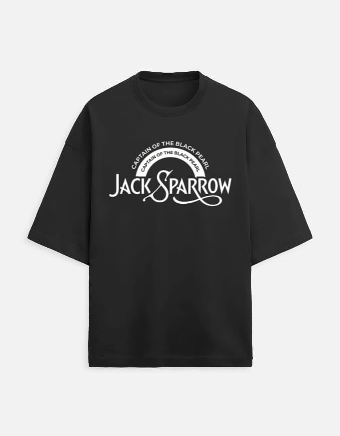 UNISEX TERRY OVERSIZED TEE - CAPTIAN JACK SPARROW